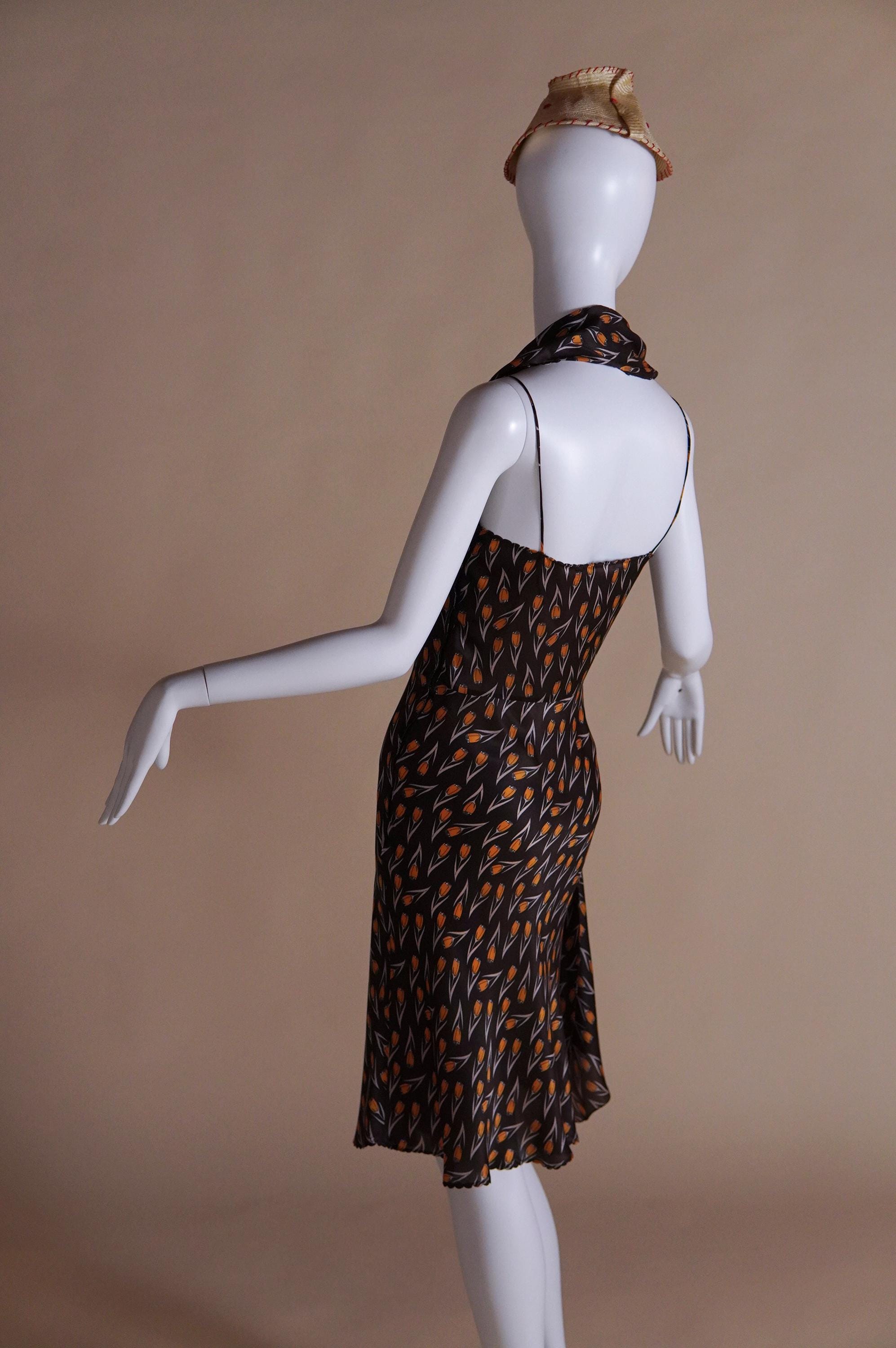ワンピース MIU MIU AW2000 Churip Silk Mini Dress Miu Miu // Silk Blend Mini Dress – VSP Consignment