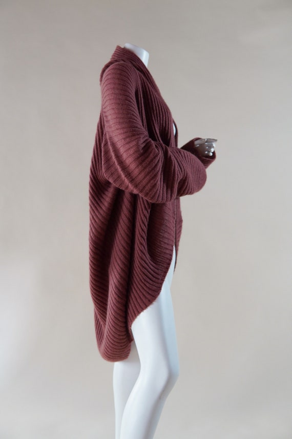 1980s Issey Miyake cocoon sweater - vintage ribbe… - image 7