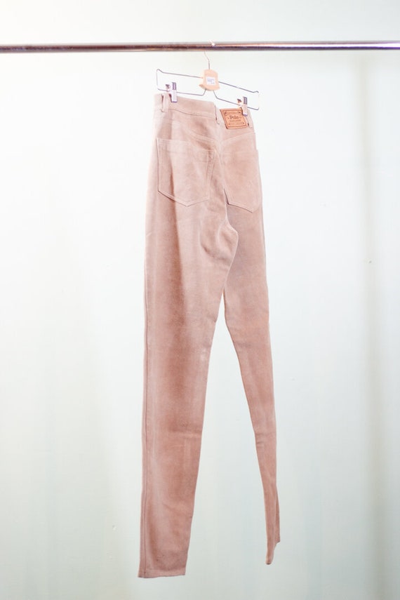 1980s Polo Ralph Lauren beige suede pants - image 5