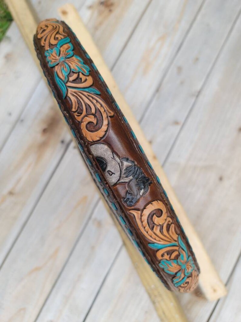 Custom Tooled Leather Steering Wheel Cover Etsy