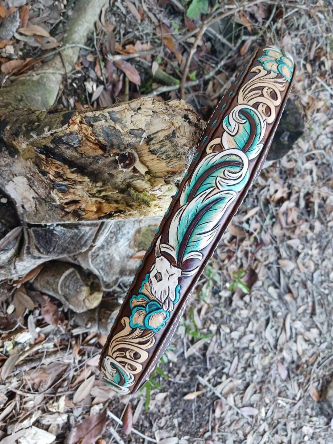 Steering Wheel Cover Tooled Leather Custom Made Etsy