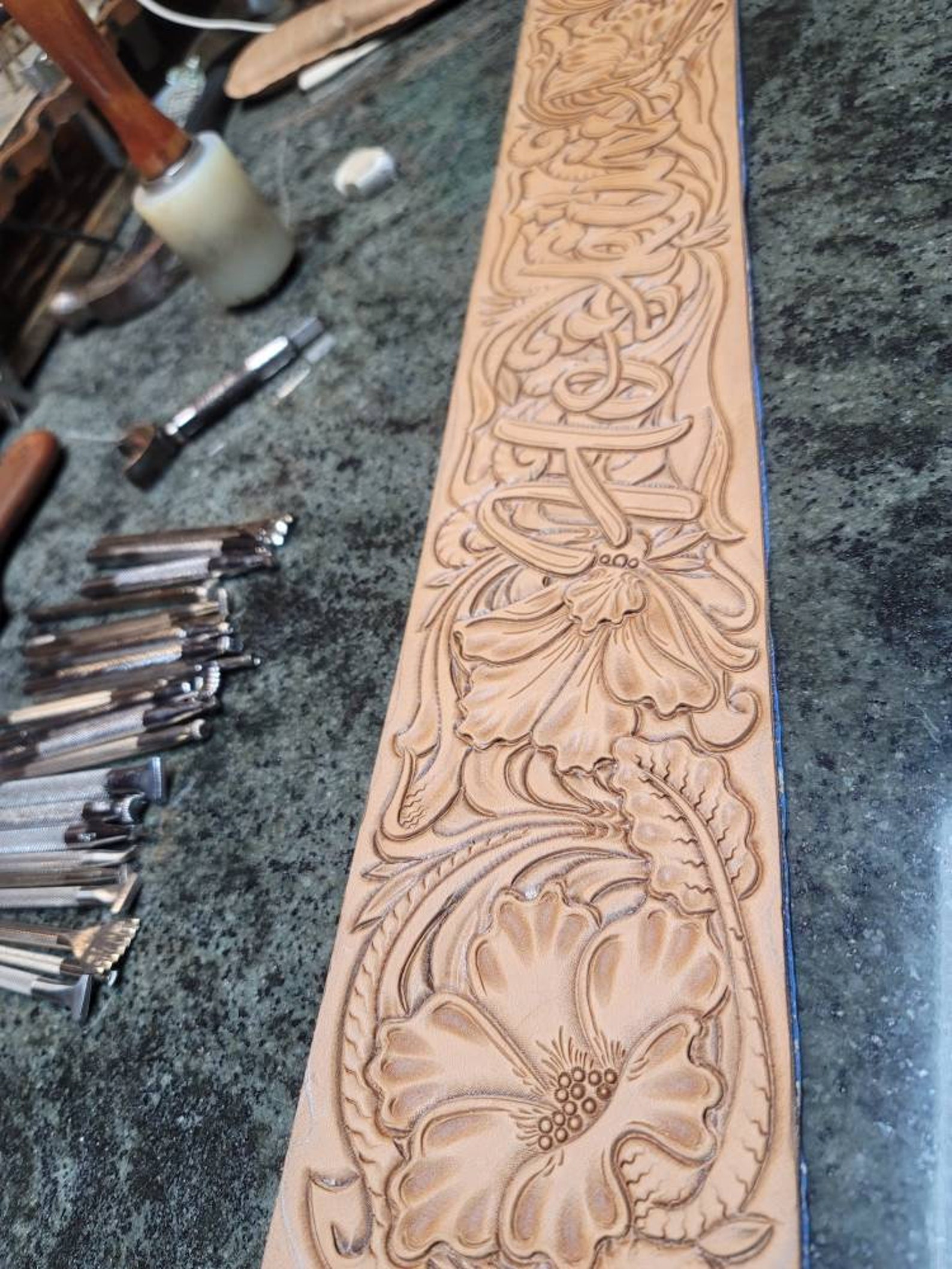 Bridal Waist Cincher Tooled Leather Belt. Etsy