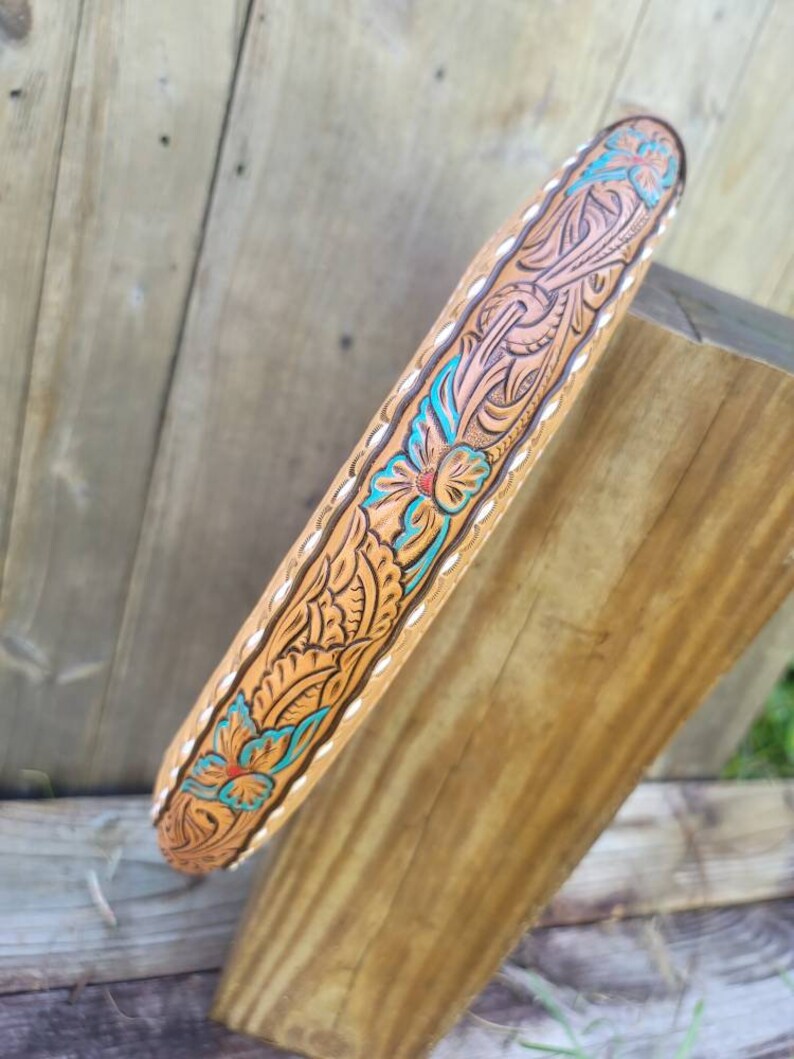 Steering Wheel Cover Tooled Leather Custom Made Etsy