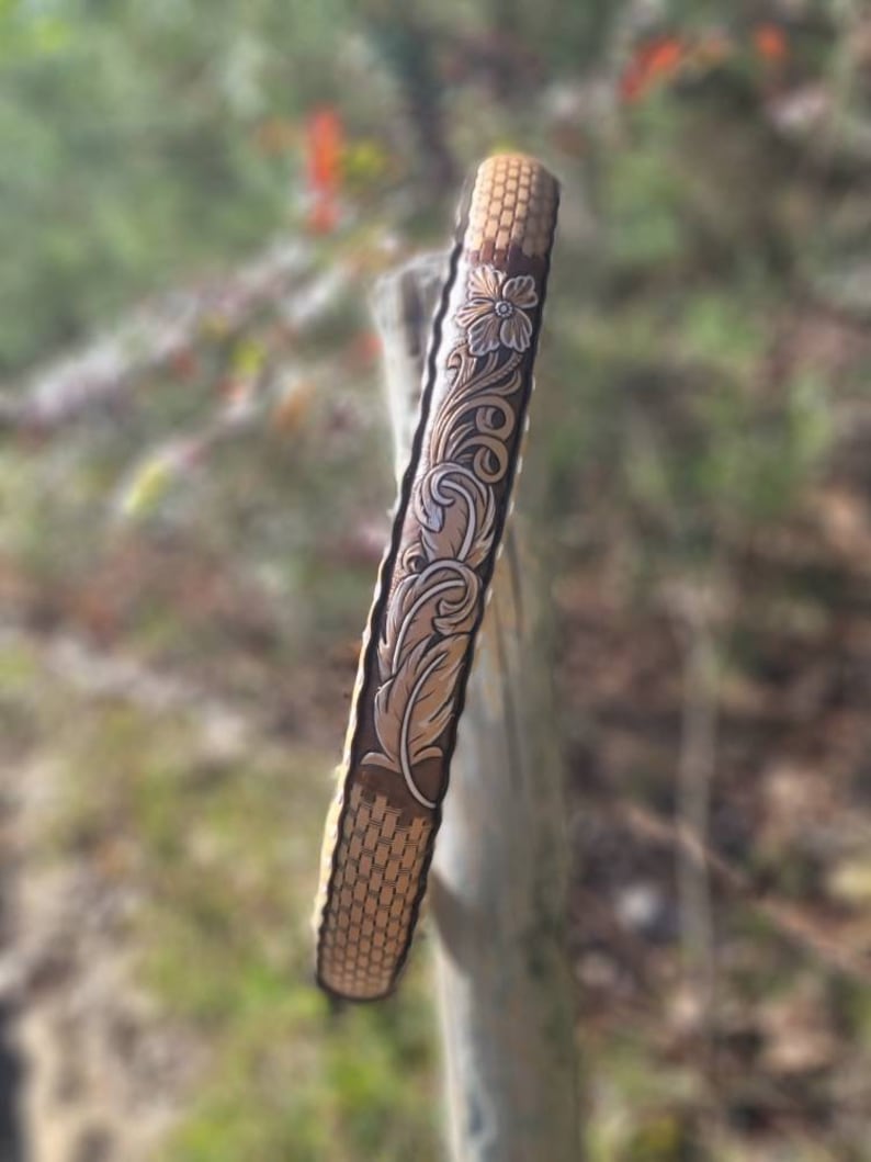 Custom tooled leather steering wheel cover Etsy Nederland