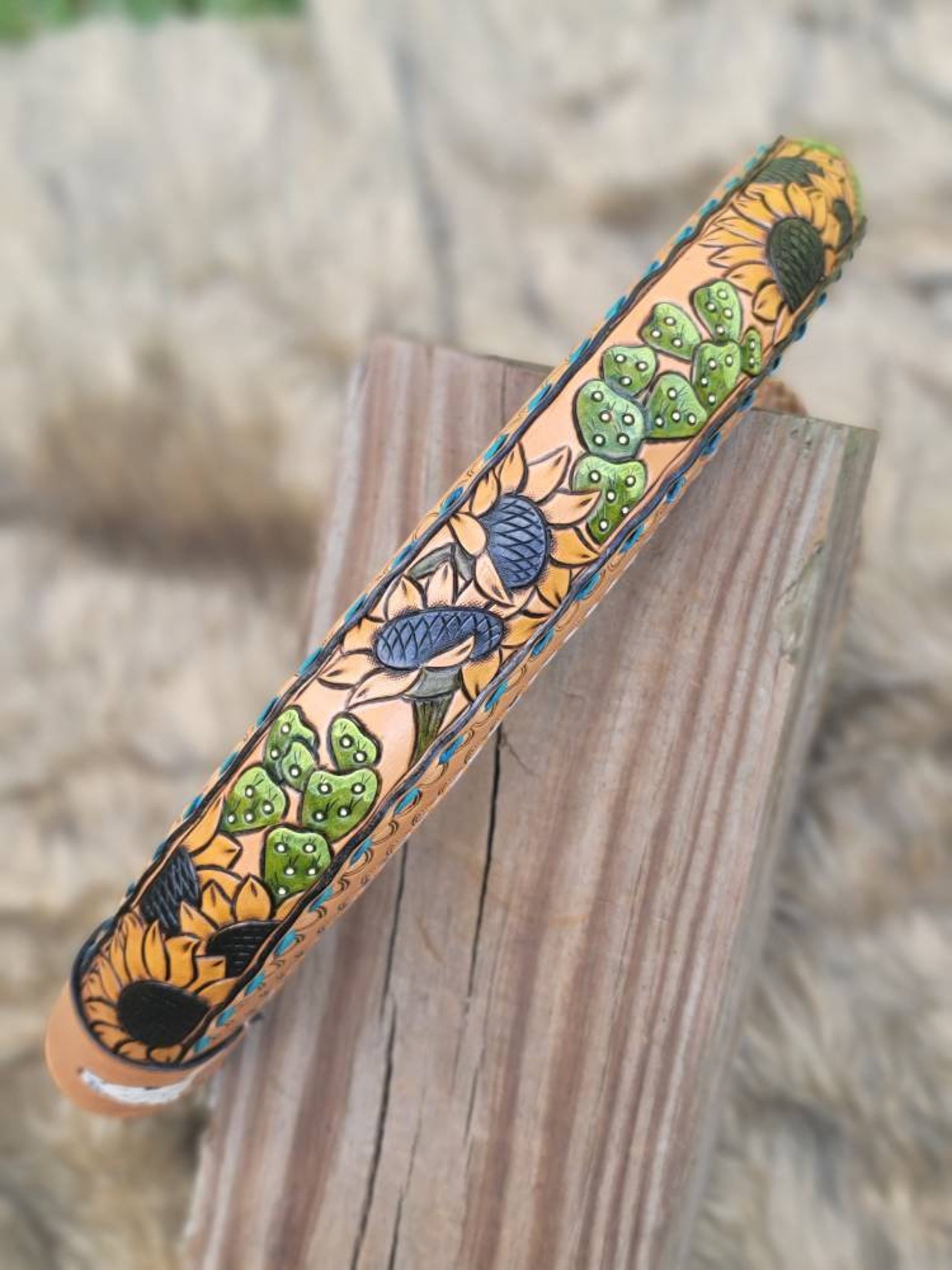 Steering Wheel Cover Tooled Leather Custom Made Etsy