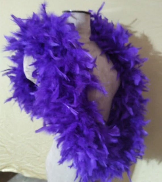 2 Yards - Purple Heavy Weight Chandelle Feather Boa