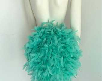 Feather Tutu Bustle Simple Feather Tail Fan tail back Boa tutu costume showgirl burlesque made in the USA and shipped from the USA