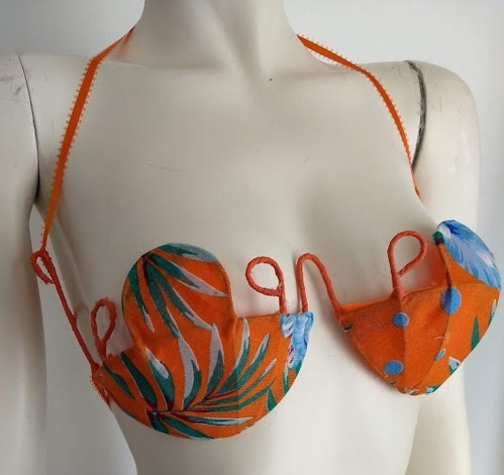 Bra Ready Covered Wire Frame Ready Size 34 36 B C Hand Made Made in USA  Fabric Carnival Bra Original Rea Notl Fake Breakable Copies 