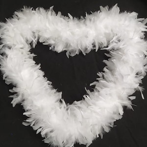 Boa à plumes blanc, 2 yards, 115 grammes Boa à plumes tendance de qualité professionnelle