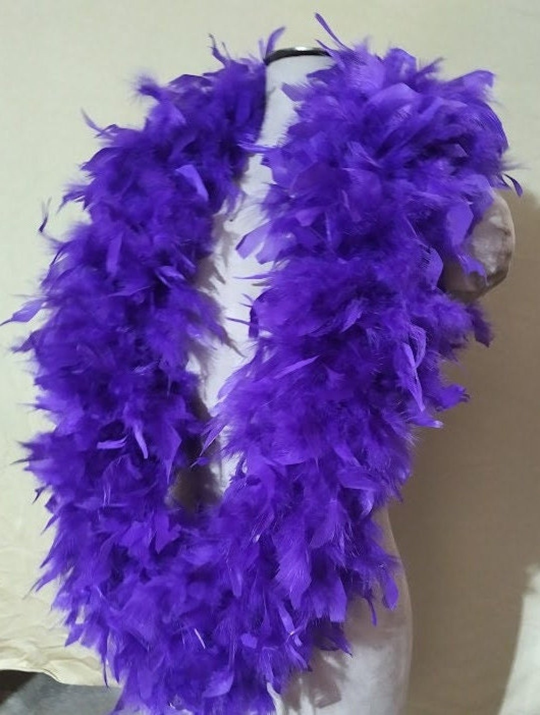 2 Yards - Purple Heavy Weight Chandelle Feather Boa