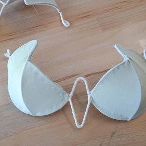 Bra  Beige fabric Covered Wire  Frame Ready  Size 34 36  B C   Hand Made  Made in USA    Carnival Bra