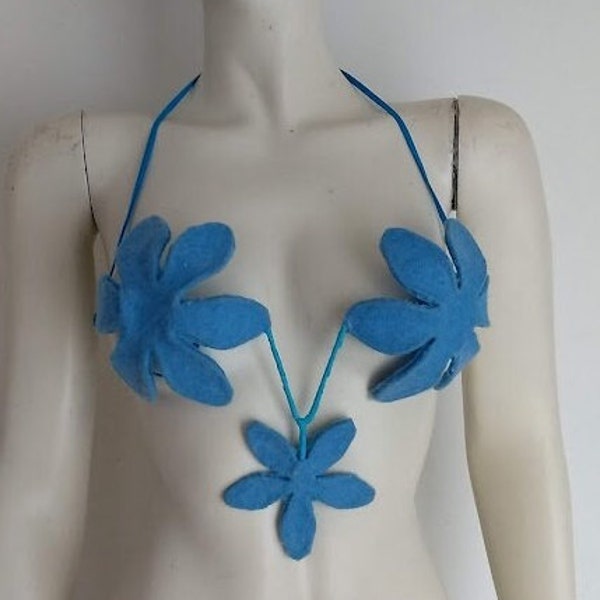 New Fabric Covered Wire Bra 3 flower "Florida" style USA cup sizes  B, C Fabric Covered  Original Real Wire not Fake breakable Copies