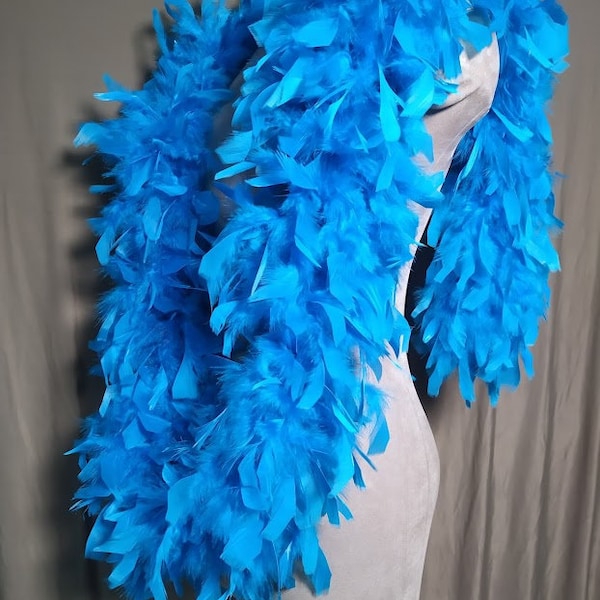 Turquoise Feather  Boa Heavy Weight 115 Grams Chandelle Feather Boa 2 yard No shedding Professional quality Fashion Feather Boa