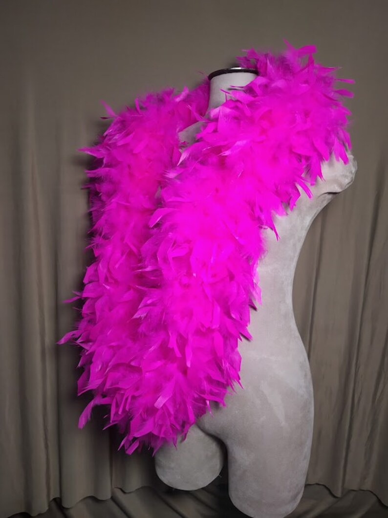 Fuchsia Color Feather Boa Heavy Weight 115 Grams Chandelle Feather Boa