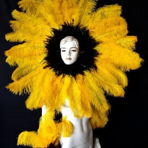 Sunflower Samba Costume feather Piece Feather Fantasy Fest Carnival Showgirl Set WFF