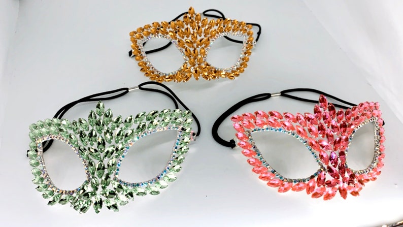 Rhinestone Mask Ships From USA - Etsy