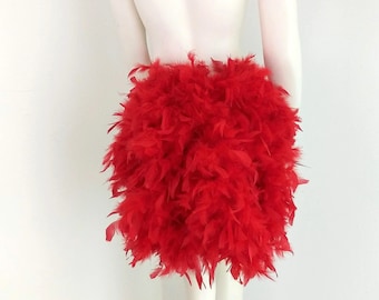 Feather Tutu Bustle Simple Feather Tail Fan tail back Boa tutu costume showgirl burlesque made in the USA and shipped from the USA