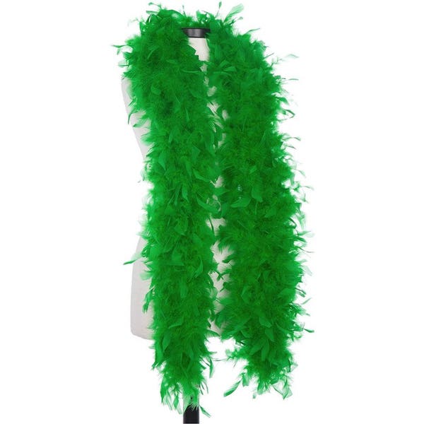 Green Boa Heavy Weight 115 Grams Chandelle Feather Boa 2 yard No shedding Professional quality Fashion Feather Boa