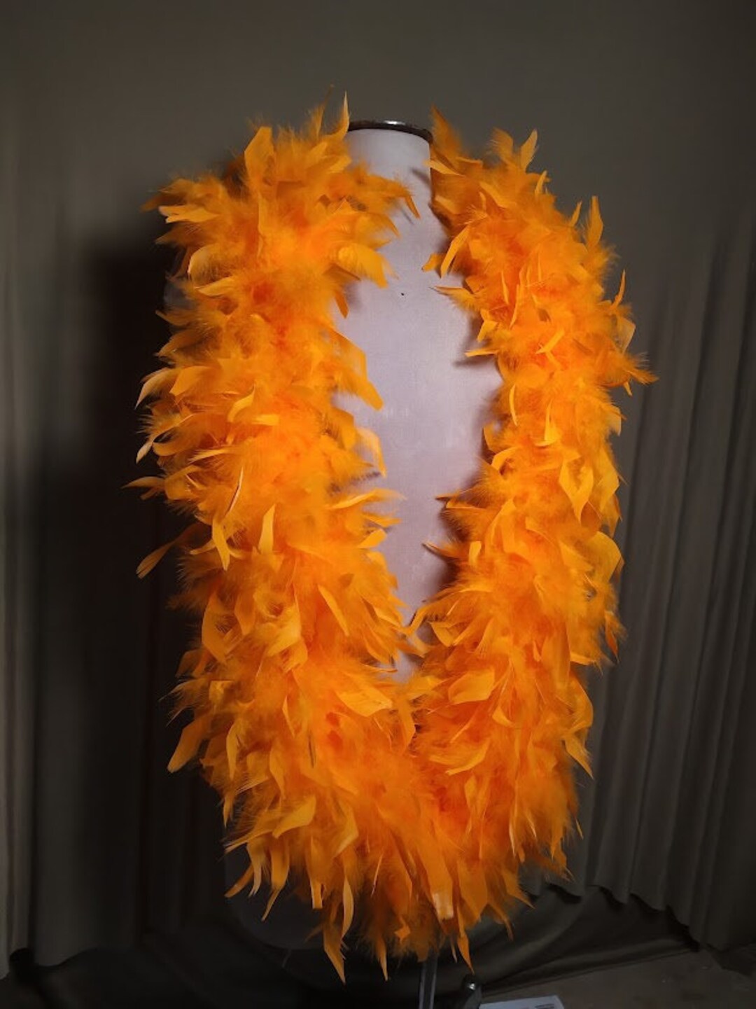 ORANGE Boa Heavy Weight 115 Grams Chandelle Feather Boa 2 Yard No