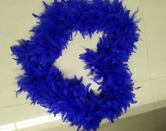 Royal Blue Feather Boa 2 yard 115 Gram No shedding Professional quality Fashion Feather Boa