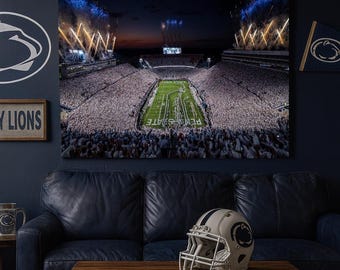 Penn State | Beaver Stadium | Print Decor Wall Art Design for Home & Office Decoration | Poster or Canvas