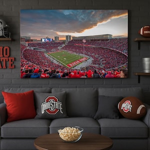 Ohio Zustand Buckeyes | Ohio Stadion | Print Decor Wall Art Design für Haus & Büro Dekoration | Poster oder Leinwand