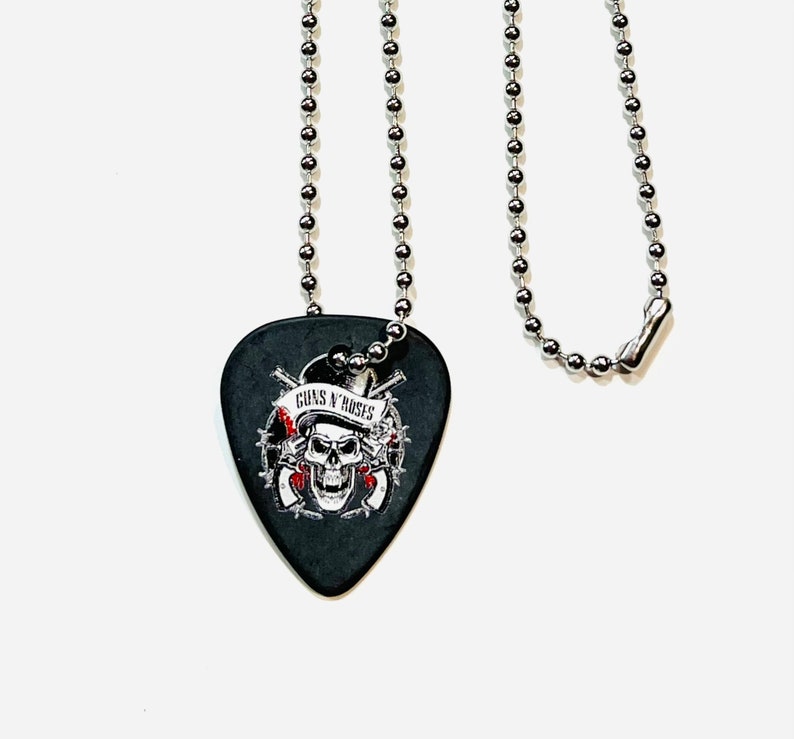 Guns N Roses METAL BAND NECKLACE 20 Inches Stainless Steel Guitar Pick ...