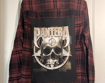 Pantera METAL BAND Flannel Mens Size Medium