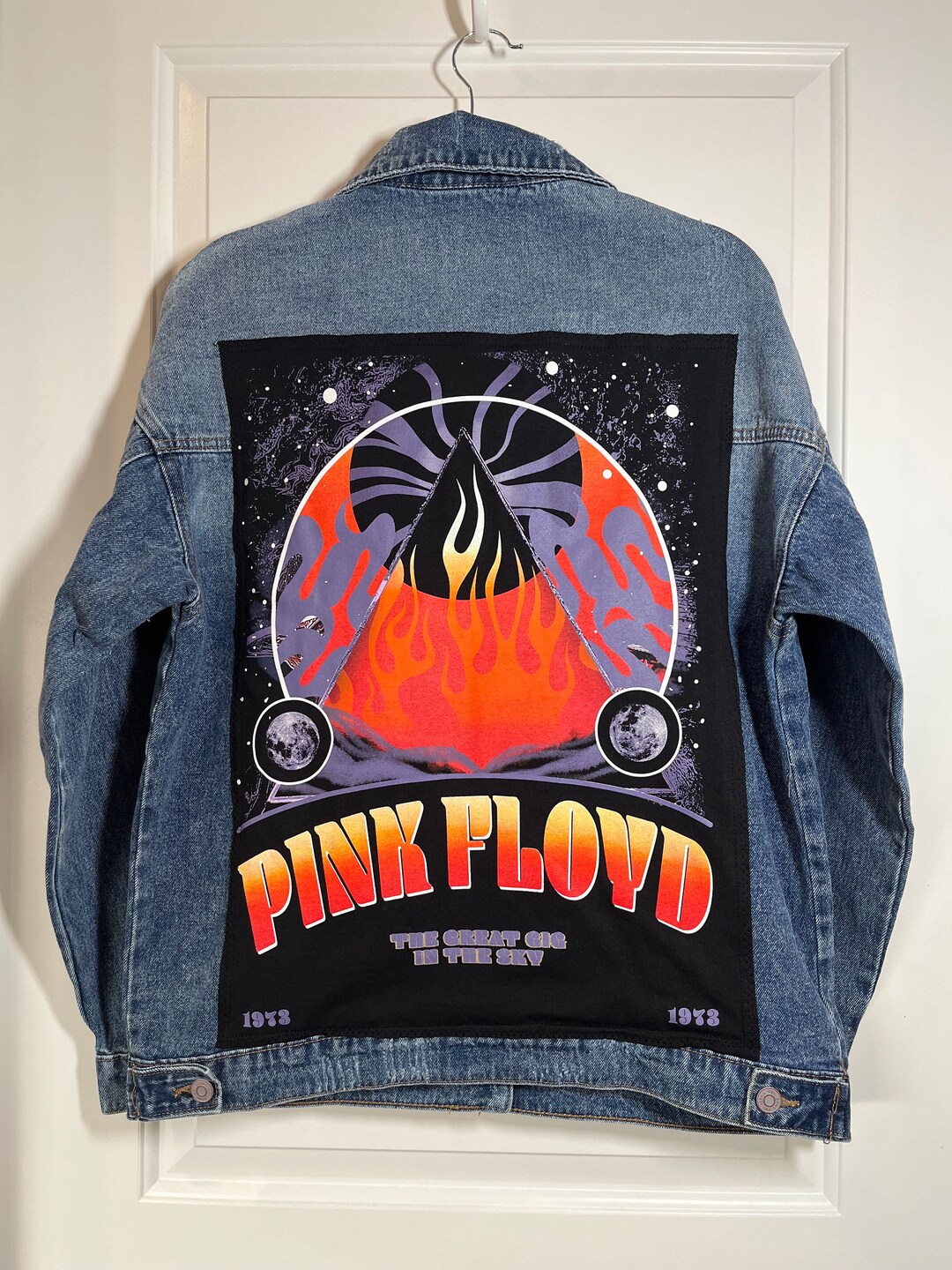 Pink Floyd ROCK BAND DENIM Jacket Womens Size Large Etsy