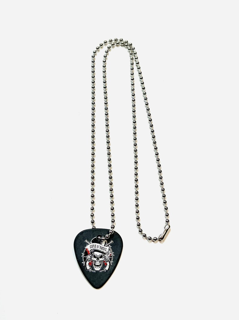 Guns N Roses METAL BAND NECKLACE 20 Inches Stainless Steel Guitar Pick ...