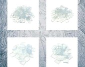 Clear Double Glue Chip SQUARE Mosaic Tiles Stained Glass