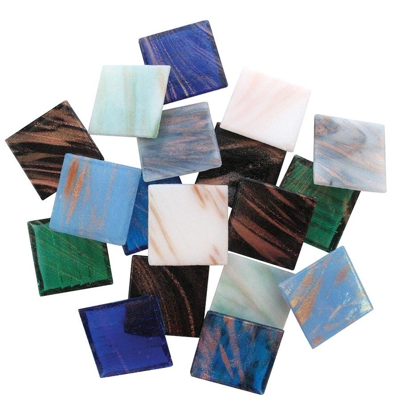 34 Gold Veined Venetian Glass Mosaic Tiles Single Colors and Mixes
