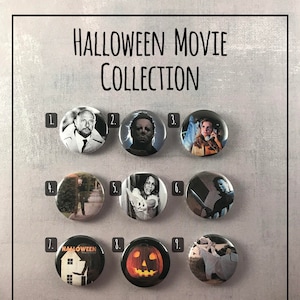 Halloween Movie 1978 1 Buttons Michael Myers Slasher Movie image 2