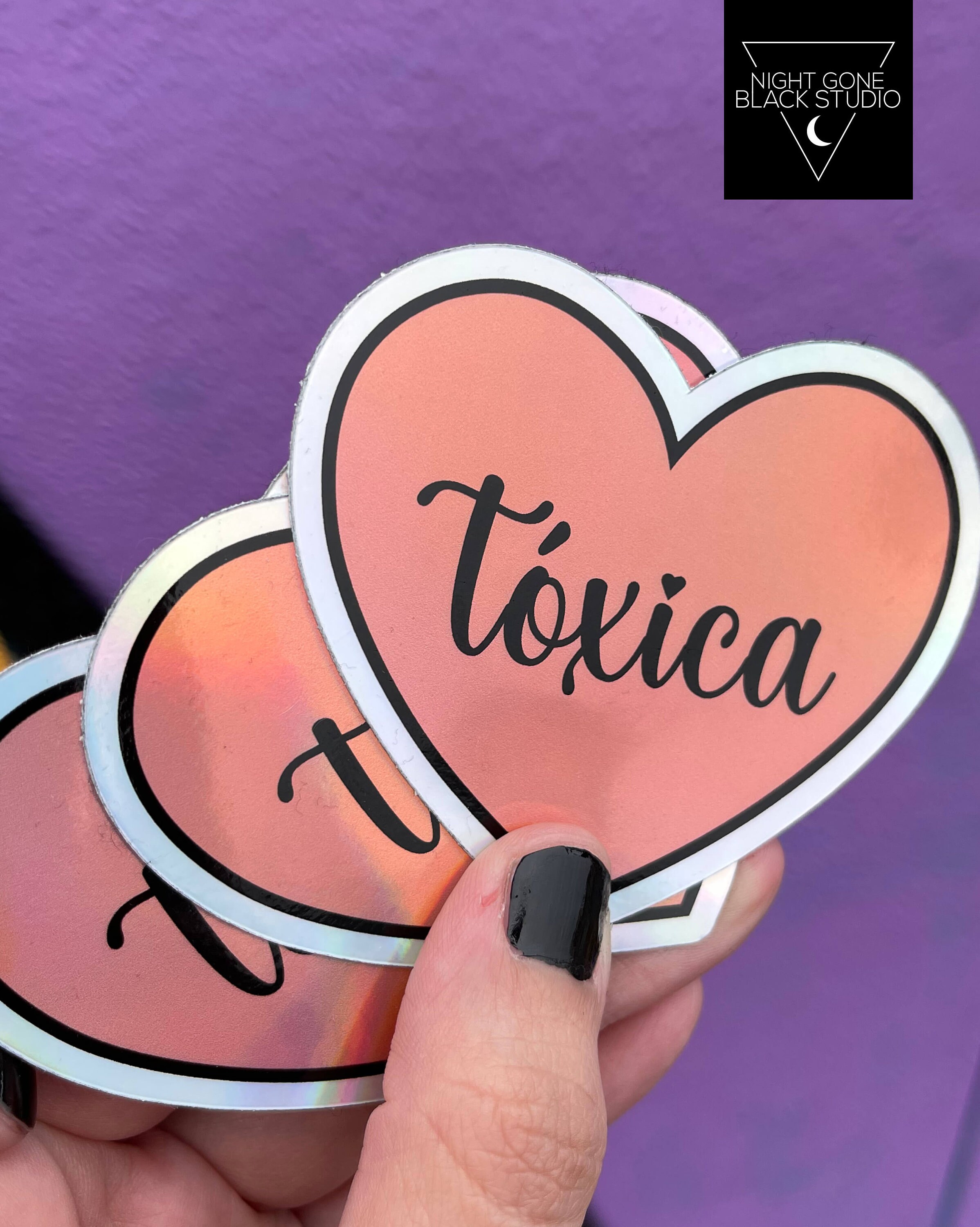 La Tóxica Enamel Pin Holographic Sticker Etsy UK