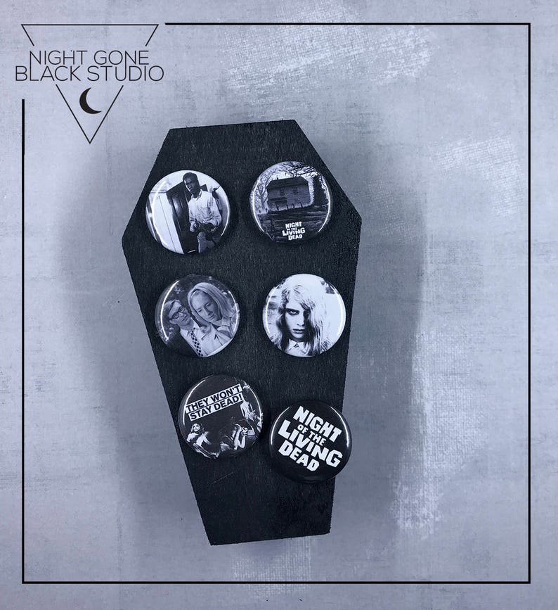 George Romero Zombies! Cult Classic Night of the Living Dead 1 Button Set