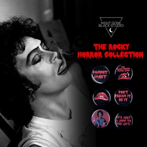 Rocky Horror Picture Show 1 Pinback Buttons Button Sets, Horror Buttons, Custom Buttons image 1
