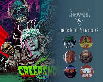 Halloween Horror Vinyl Soundtracks - 1.5" Buttons!