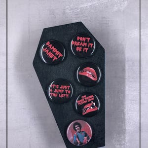 Rocky Horror Picture Show 1 Pinback Buttons Button Sets, Horror Buttons, Custom Buttons image 3