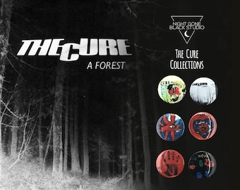 The Cure - Discography 1.5" Button Collection - Friday I'm in Love, InBetween Days, A Forest, Wish