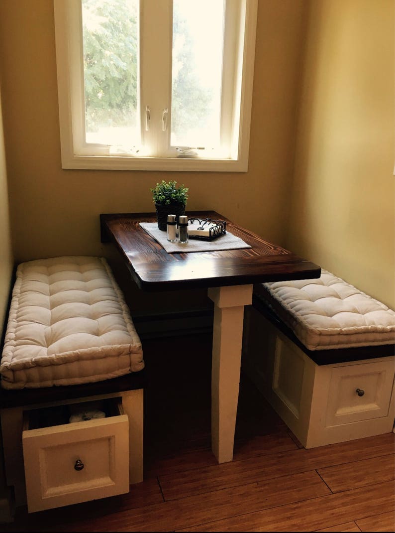 Breakfast Nook Banquette Seating with Farmhouse Style Bench | Etsy