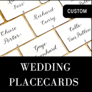Wedding place cards, classic