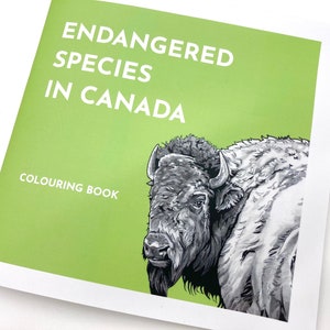 Endangered Species in Canada Colouring Book, Coloring Book, Charitable Gift