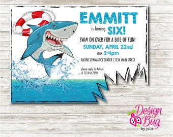 Shark Birthday Invite