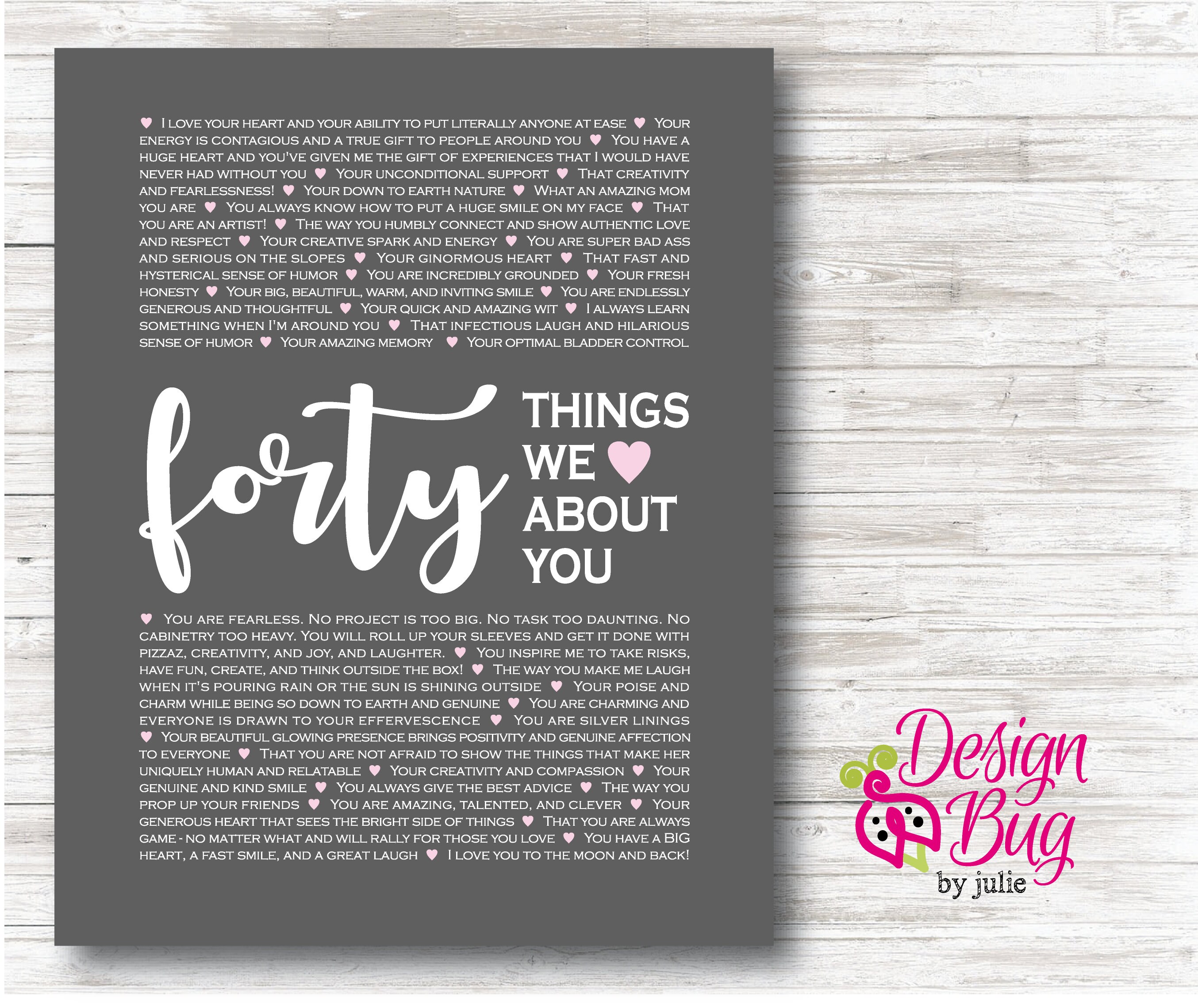 40 Reasons We Love You 40 Reasons We Love You