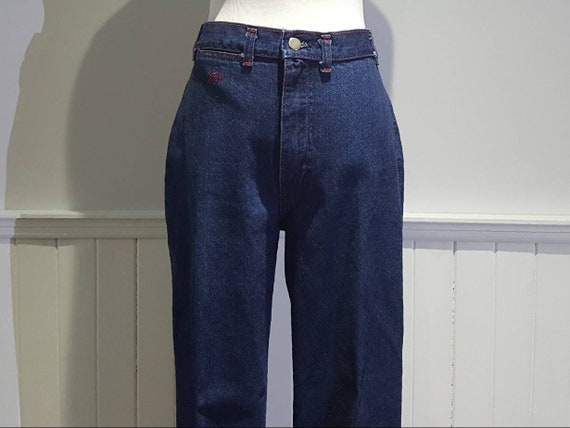 70s High Waist Jeans; 70s High Waist Denim Pants B