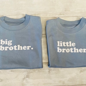 Big Brother Little Brother T-shirts - Dusky Blue