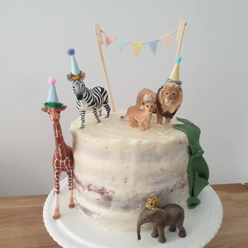 Safari/jungle Cake Topper Banner Cake Topper Animal Kids Etsy