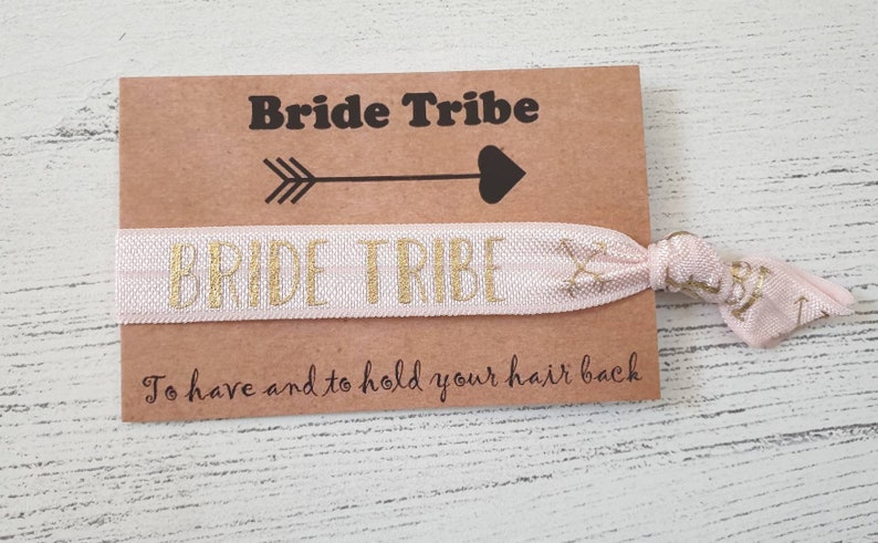 Bride Tribe Elastic Hair Tie / Wrist Band / Hen party Favour image 4