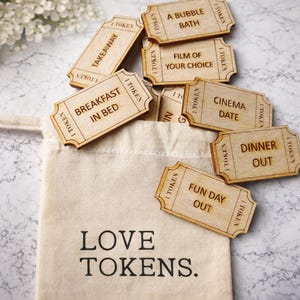 Wooden Love Tokens | Personalized Valentine's Gift
