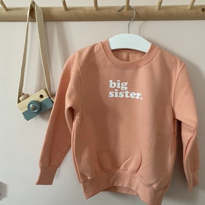 Big sister sweatshirt Pregnancy announcement sweatshirt Sibling sweatshirt Jumper for big sister image 1